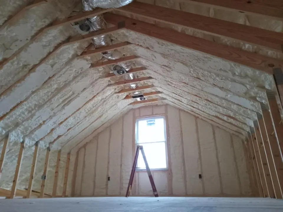 Spray foam roofing application for Crawl Space Insulation project in Greenwood
